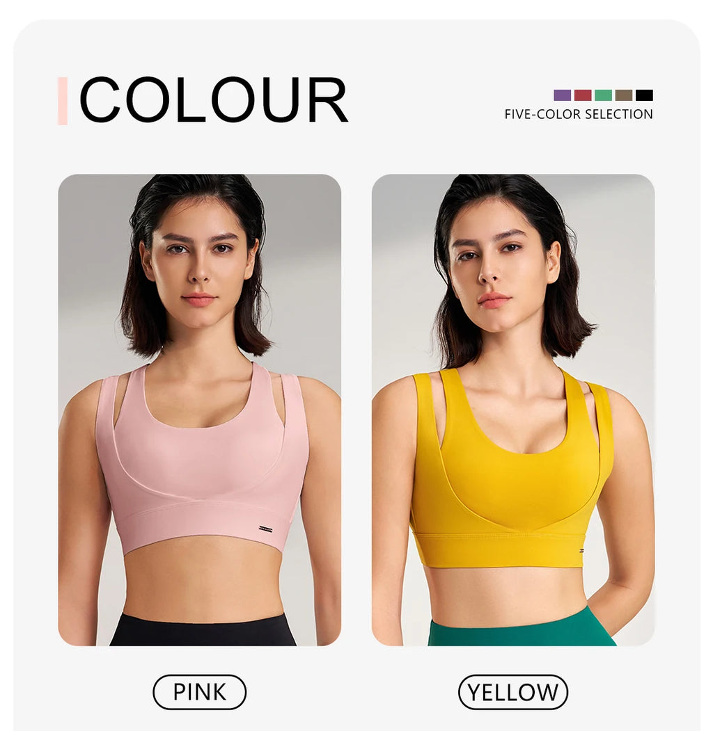 Women’s Sports Top Gym Tank Supportive Sports Bra High Elasticity Fitness Crop Top