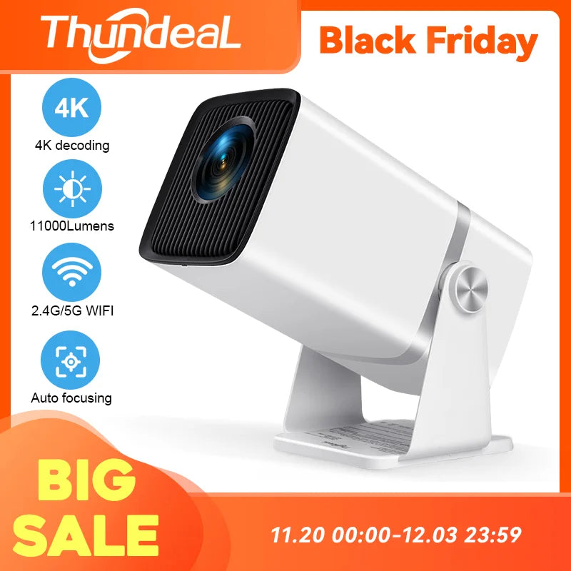 ThundeaL TD80W 4K Full HD Projector – Android Smart WiFi Home Theater Video Projector