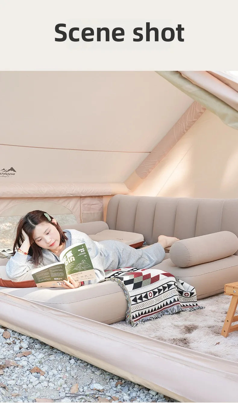 Outdoor Camping Inflatable Sofa Portable Folding Air Mattress For Hiking Tent Home Use