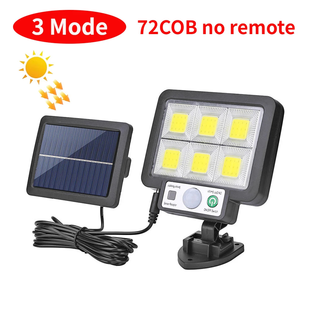 LED Solar Split Wall Lamp 3 Mode Waterproof Motion Sensor Lamp Security Outdoor Street Lighting Solar Lamp for Garden Wall Light - trendingshoping.com
