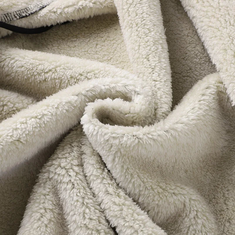 Mens Winter Tech Fleece Tracksuit Set Warm Hooded Sweatshirt and Pants Two Piece