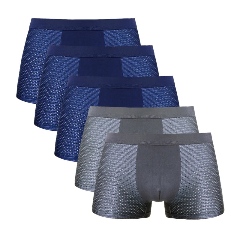 5PCS/Lot 8XL Mesh Mens Underwear Boxers Men Boxer Underwear men Boxers for Men Underwear Boxer Shorts Men Pantis Men Boxers