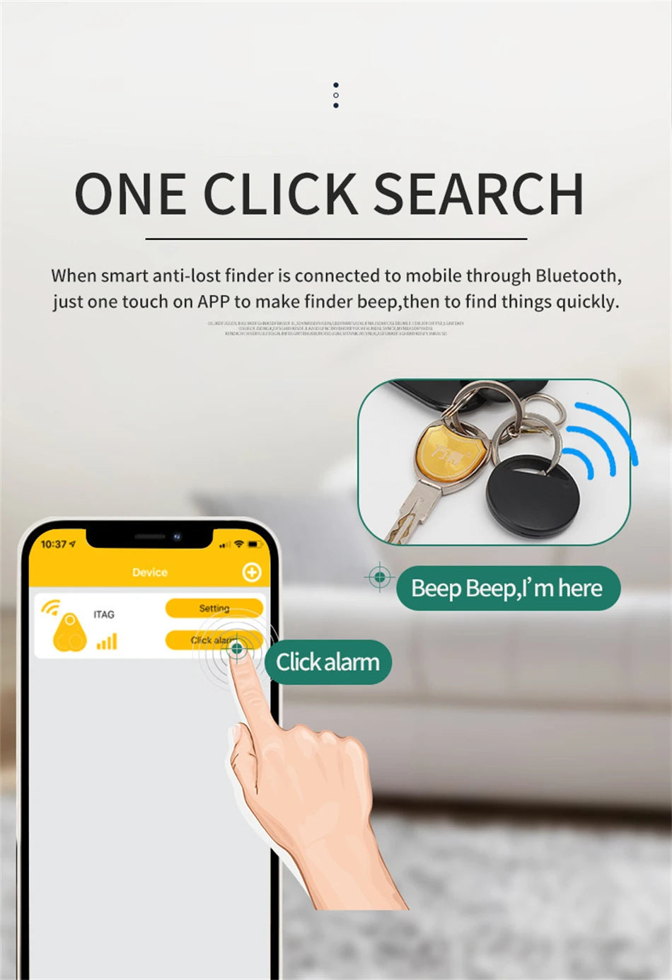 GPS Locator Anti Lost Device Intelligent Alarm for Children Pets Keys Two Way Searching and Super Long Standby Gifts