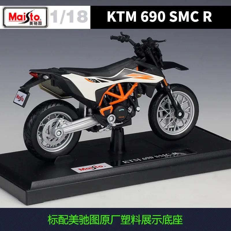 Maisto 1:18 Ktm 690 Smc R Simulation Alloy Motorcycle Model With Base