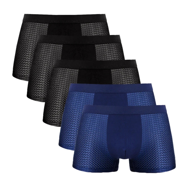 5PCS/Lot 8XL Mesh Mens Underwear Boxers Men Boxer Underwear men Boxers for Men Underwear Boxer Shorts Men Pantis Men Boxers