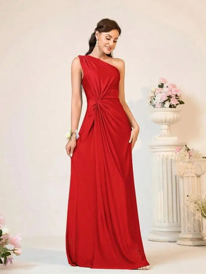 Women's Elegant Backless Evening Gown - European Style Banquet & Gala Dress