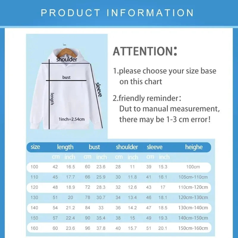 Children's Hooded Sweatshirt with Smile Printed on The Front for Sports and Leisure Warm Hoodie Suitable for Autumn and Winter