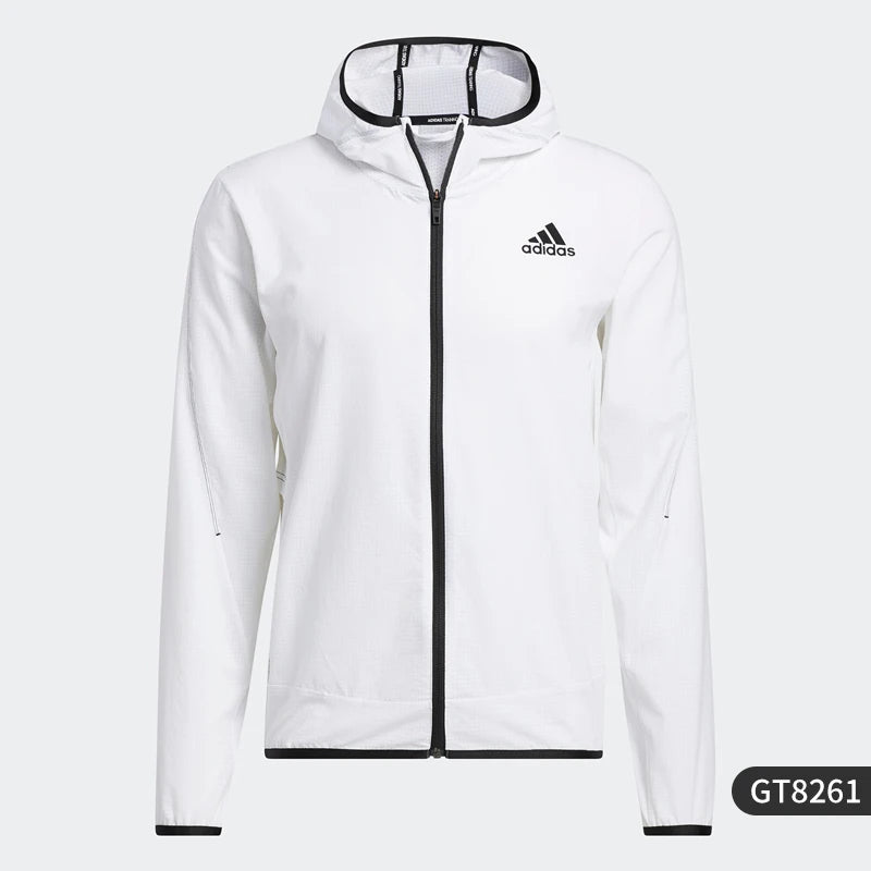 HEAT.RDY Warrior Training Jacket - Men's Slim Fit Sport Zip-Up Hoodie - GT8261 - White