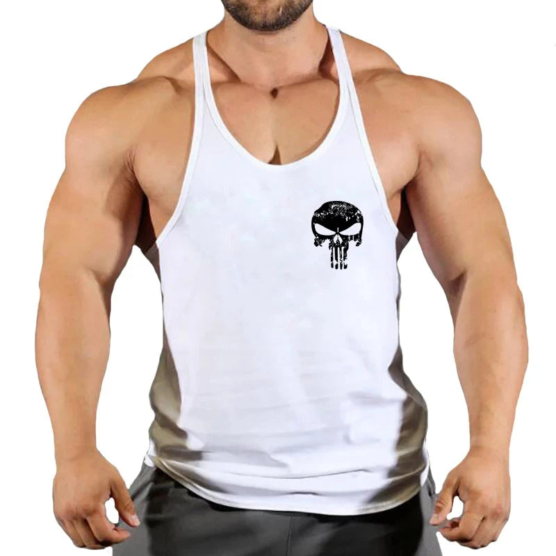 Top Gyms Men's Clothes Tank Vest Gym Shirt Undershirt Man Sportswear Bodybuilding Workout Vests Muscle Clothing Brand Fitness