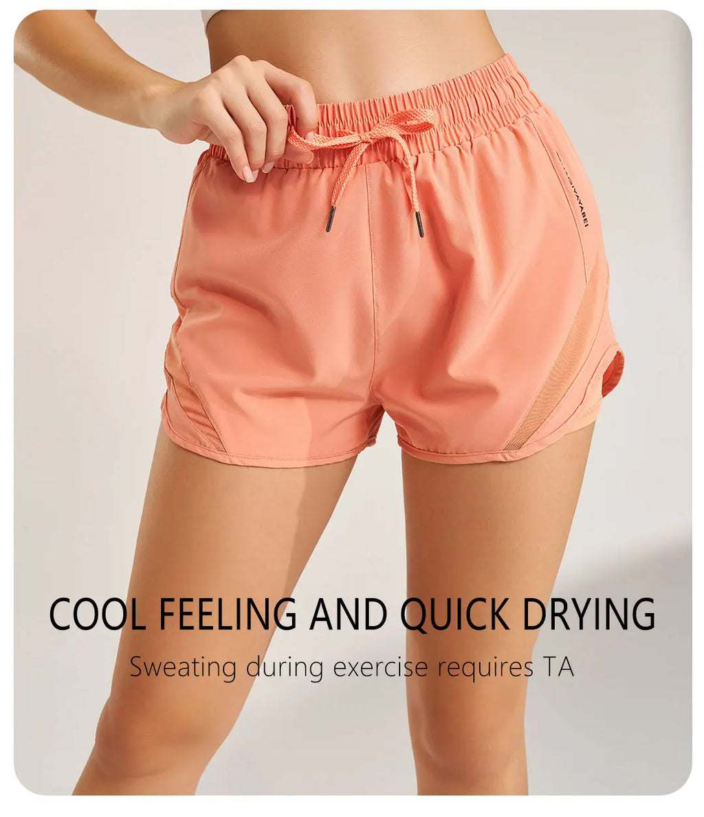 Women's High-Waisted Yoga Shorts - Seamless Workout & Running Gym Bottoms