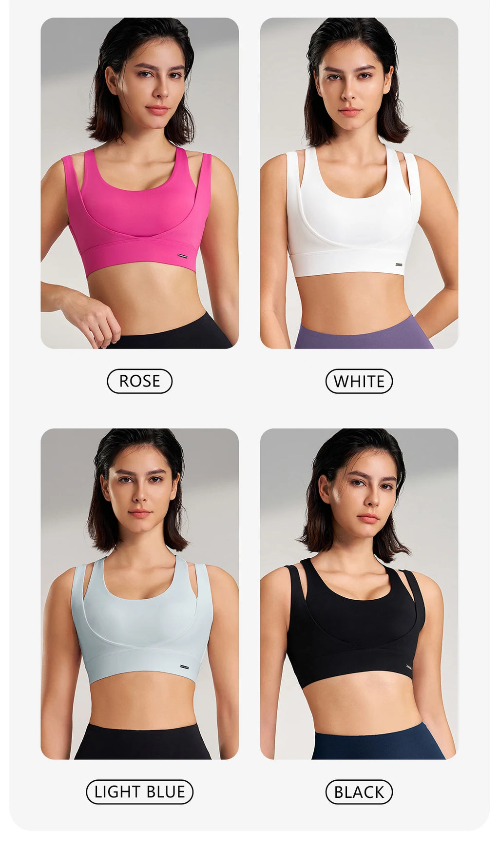 Women’s Sports Top Gym Tank Supportive Sports Bra High Elasticity Fitness Crop Top