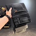 Men's Classic Straight Leg Stretch Jeans - Casual Autumn Winter Denim Trousers