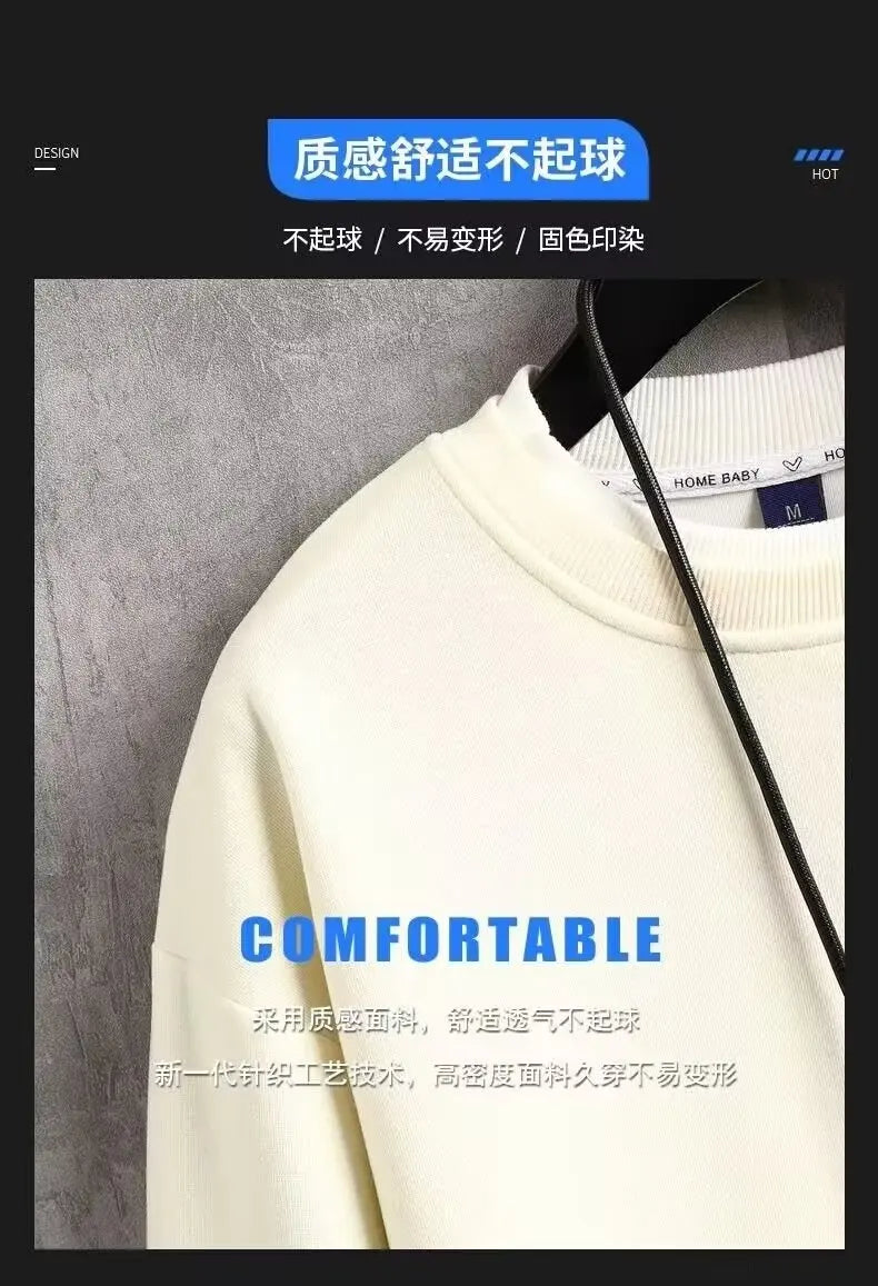 Men's Sweatshirt Streetwear Cat Coffee Printed Long Sleeve T-shirt Fashion Men's Clothing Casual Crew Neck Harajuku Top 2024 New