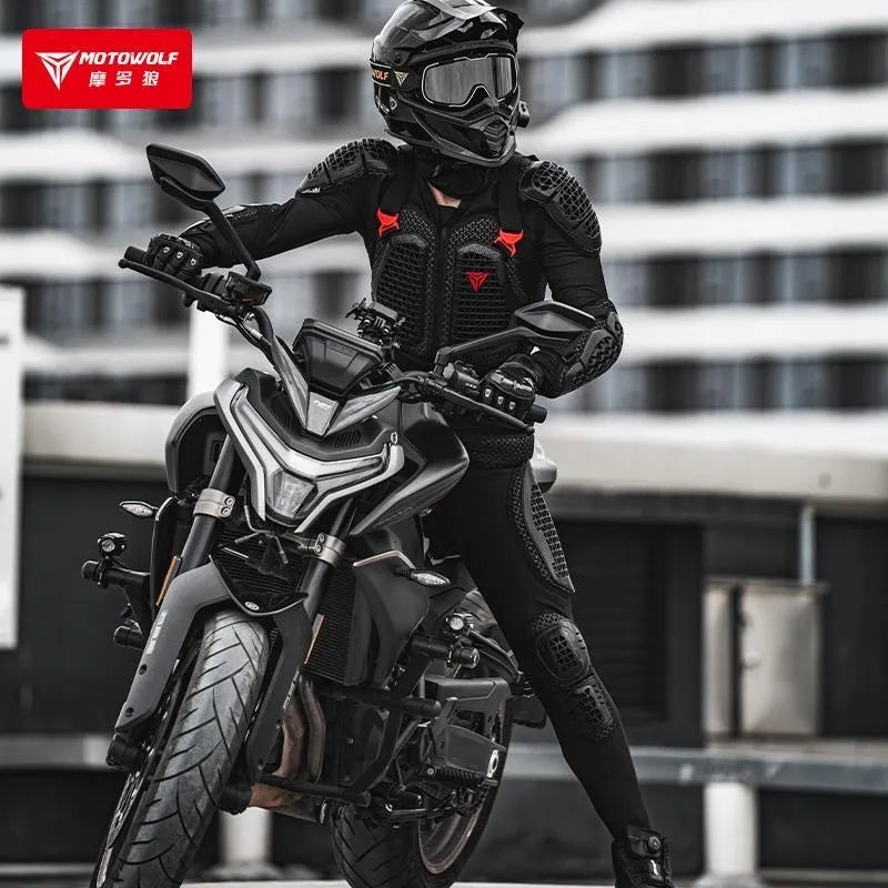 Motowolf Motorcycle Jacket for Men and Women Moto Body Armor Motocross Racing CE Approved Motorbike Dirt Bike Protection Gear