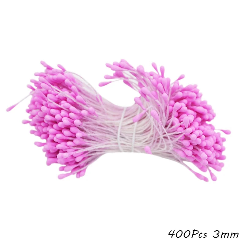 Mixed Pink Plant Flower Cherry Stamen Berries Bundle DIY Christmas Wedding Cake Gift Box Wreaths Decor