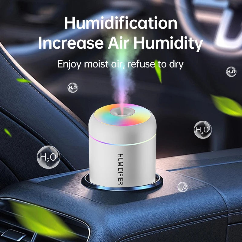 180ML Mini Air Humidifier USB Electric Aroma Diffuser Essential Oil Purifier Aromatherapy Mist Maker Lights For Car Home Bedroom - trendingshoping.com