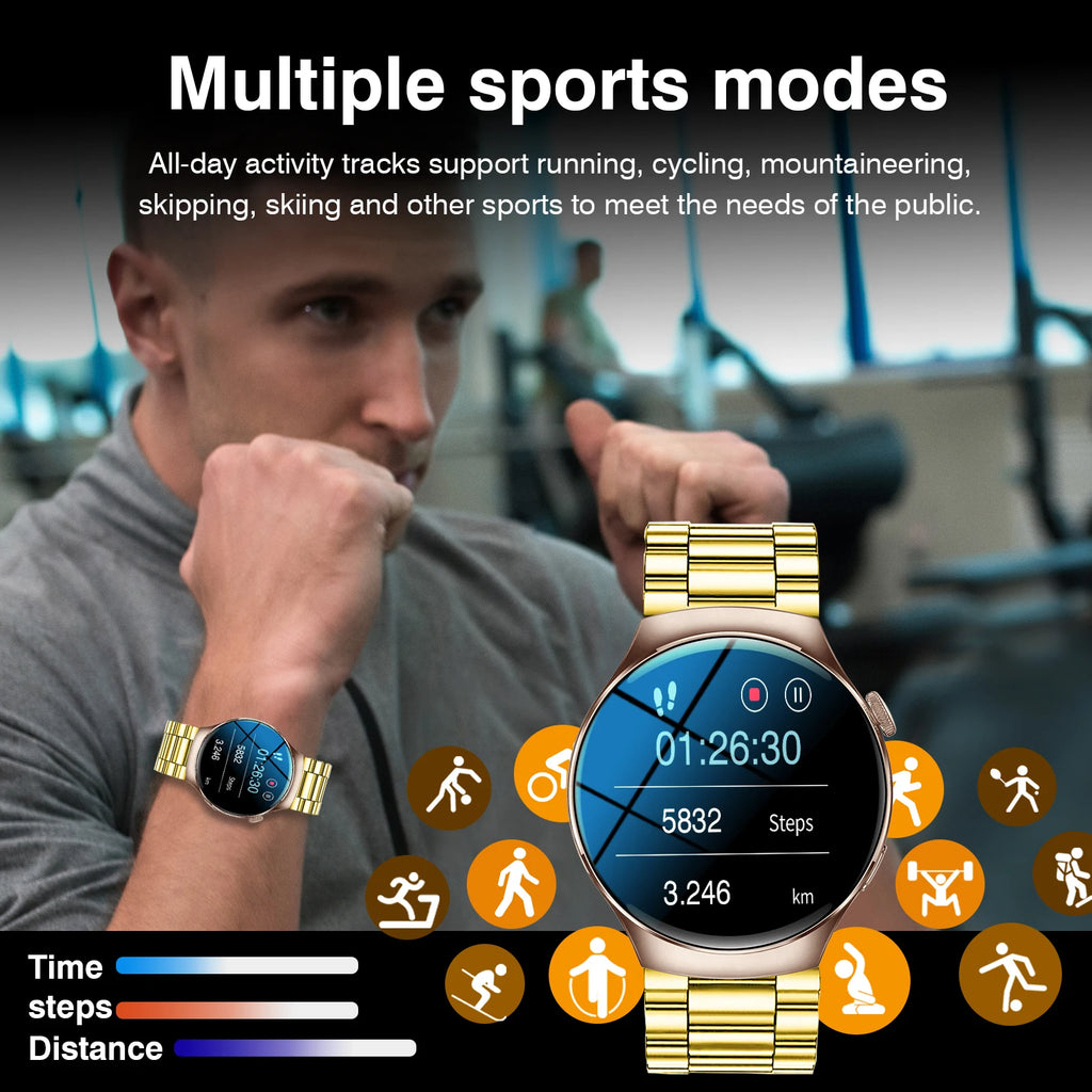 Smart Watch for Men – 1.5'' Screen, Bluetooth Call, Fitness Tracker with Multiple Sports Modes, Life Waterproof Activity Watch