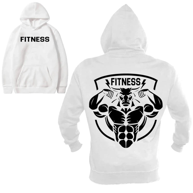 Men Thick Fleece Hoodie – Winter Sportswear for Gym Training and Daily Fitness