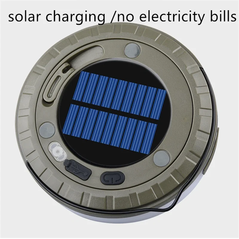 Solar Outdoor Camping Light 10 Meter String Light RGB LED Tent Atmosphere Light With Hook