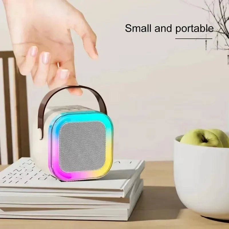 Microfone de áudio Bluetooth K12 máquina de karaoke portátil 5,3 PA speaker system wireless audio with microphone - trendingshoping.com