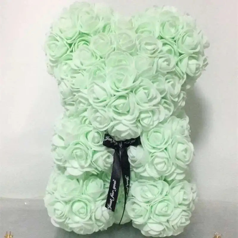 Romantic Valentine's Day Creative Eternal Flower Rose Bear Christmas Gift Rose Bear Hug Bear Wedding Flower Decoration Gift - trendingshoping.com
