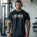 Men’s Oversized Gym T-Shirt Short Sleeve O-Neck Fitness Washed Acid Look Top High Quality 2025 Style