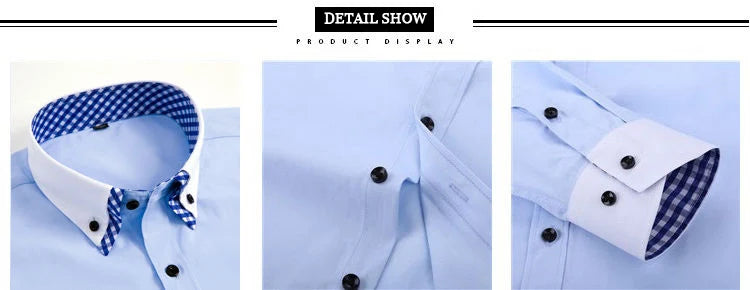 Men’s Long Sleeve Non-Iron Dress Shirt Regular Fit Formal Business Button Shirt