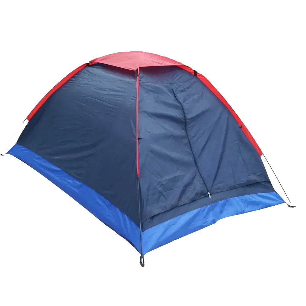 2 People Outdoor Travel Camping Single Layer Tent with Bag for Outdoor Camping Traveling for Summer Spring Autumn 3 Seasons