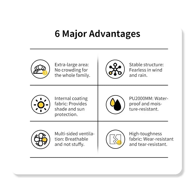 Outdoor Camping Complete Set Large Inflatable Tent New Material Equipment With Sun Protection Overnight Shelter