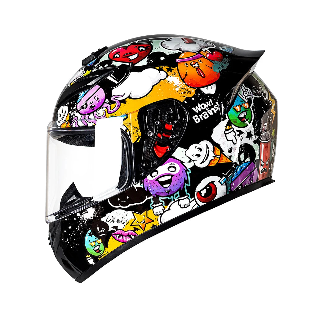 DOT Motorcycle Helmet cruise retro Motocross Full Face Helmet men and women four seasons Helmet riding Helmet Casco Capacete