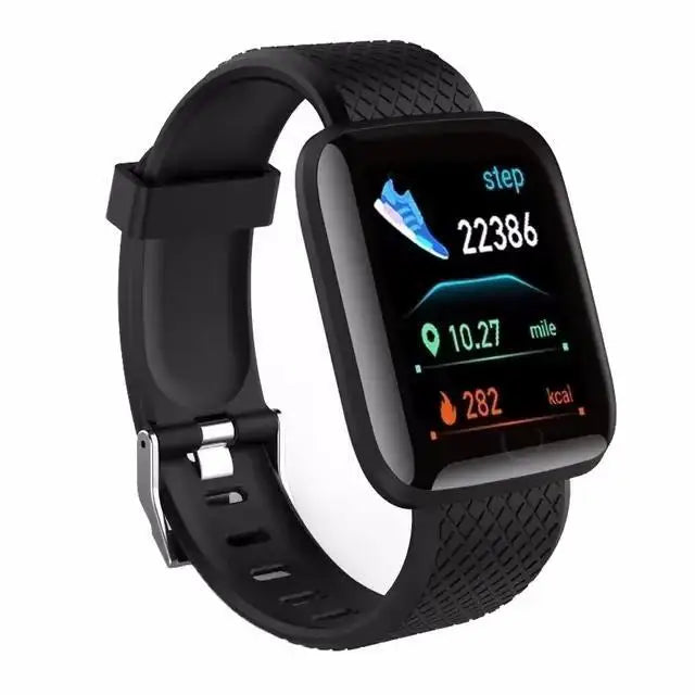 Smart Watch – Fitness Bracelet with Music Control, Message Display, Pedometer, Bluetooth Connect, 116 Smartwatch with Alarm & Weather