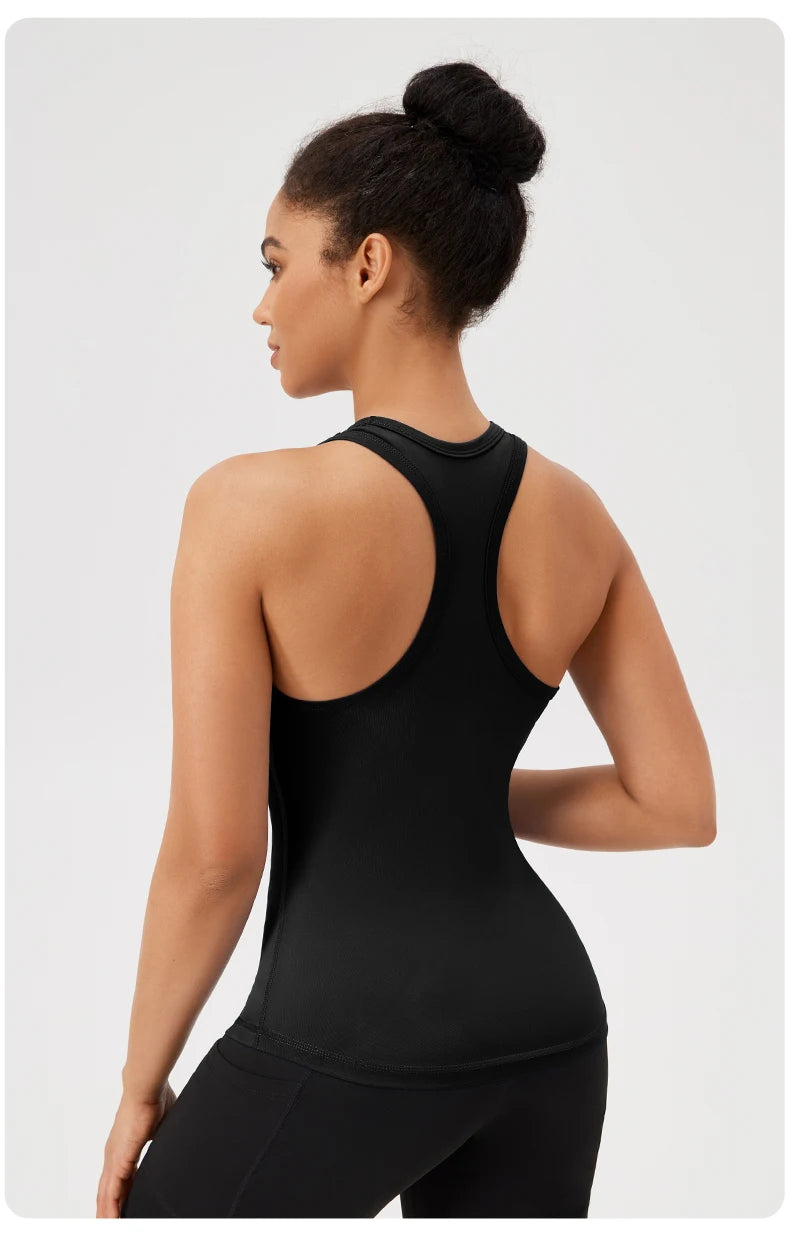 Women’s Sleeveless Yoga Tank Top - Breathable Gym Sport Shirt for Running