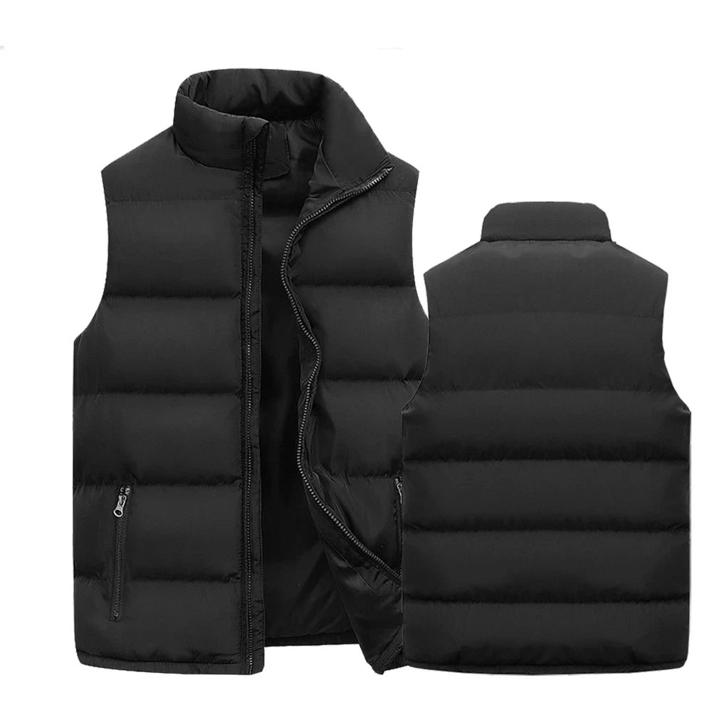 Men Winter Vest Jacket Sleeveless Waterproof Outerwear