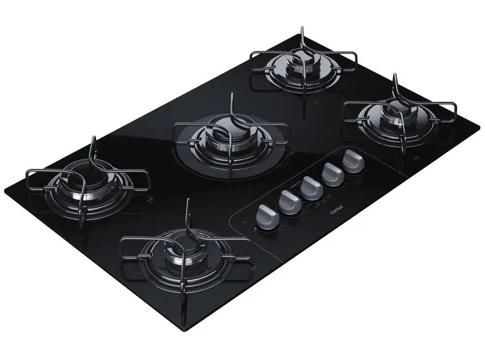 Cooktop 5 Gas Bits LPG Consul Tempered Glass-Bivolt