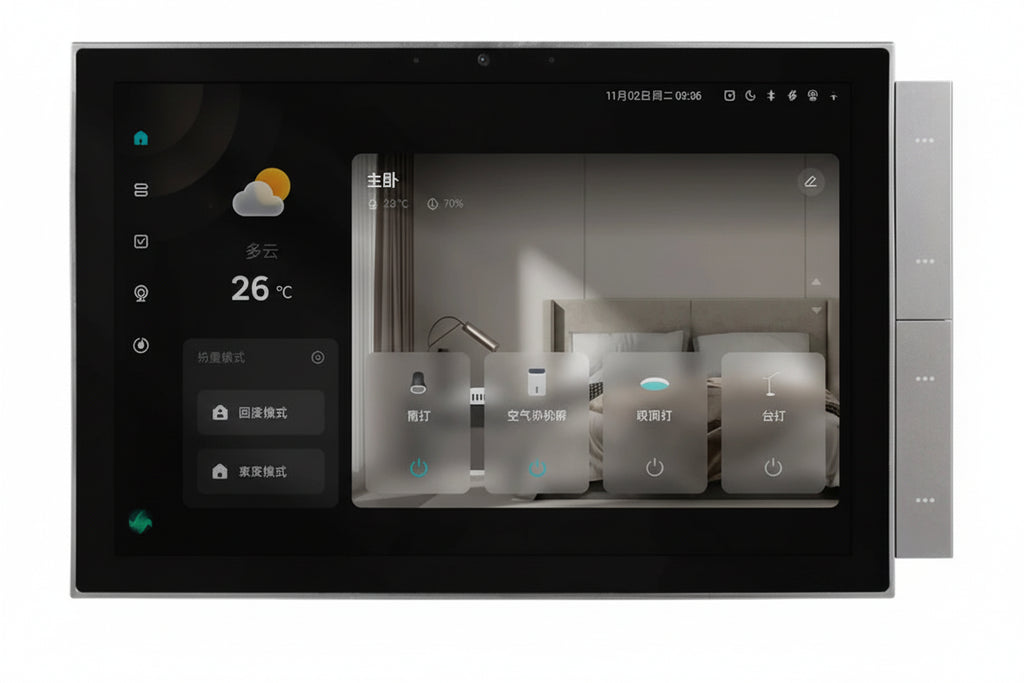 10 Point 1 Inch Tuya Smart Home Control Panel With Zigbee Hub Touch Screen Central Control Switch