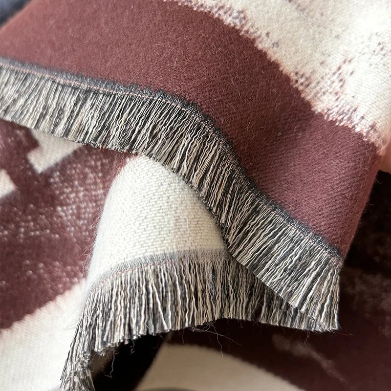 2025 New Women Fashion Brand Letter Scarf Luxury Autumn Winter Warm Shawls Print Scarve Pashmina Mujer Femme Foulard Bufanda
