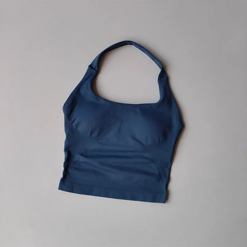 Women Fitness Sports Bra Halter Yoga Pilates Top
