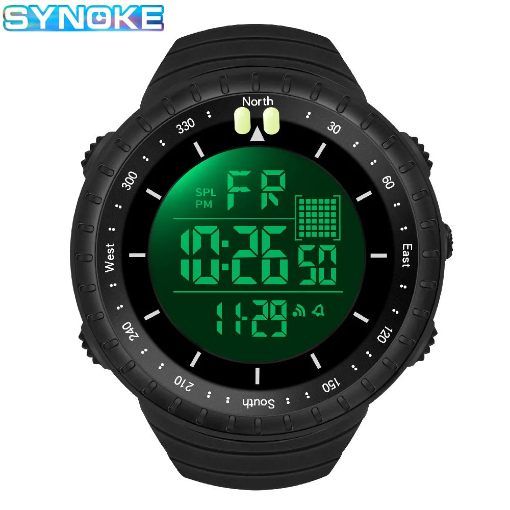 SYNOKE Men's Waterproof Digital Military Sports Watch