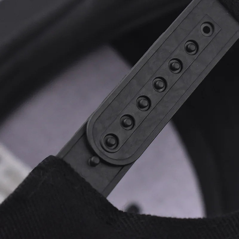 Youth Hip Hop Cap - Solid HH Embroidery Flat Brim Fitted Hat for Trendy Style