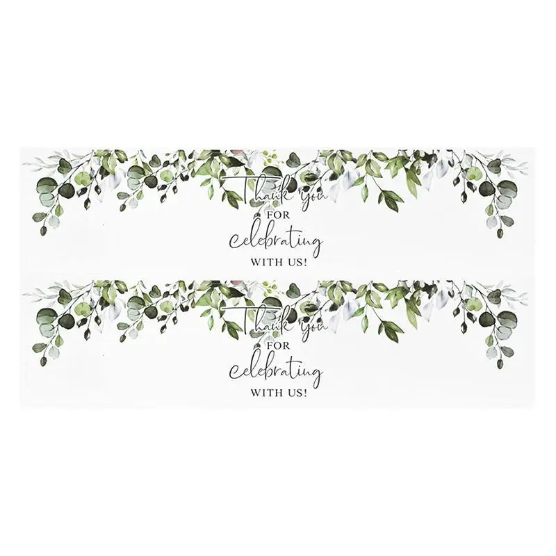 30Pcs Thank You for Celebrating with Us Labels Water Bottle Stickers for Wedding Bridal Shower Decoration Jungle Birthday Party