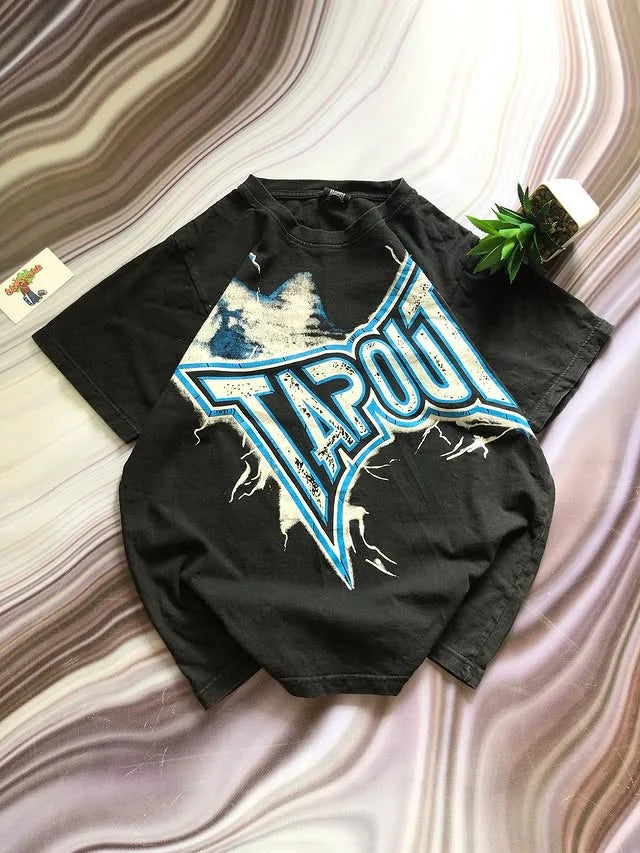 New Tapout Series T-Shirts Unisex Retro American Gothic Summer Casual Tops Hip-Hop Punk Printing Street Clothes