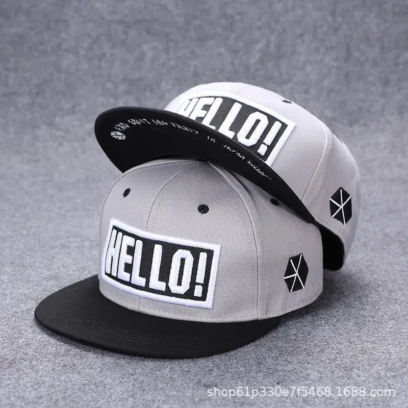 Unisex Trendy Hip Hop Baseball Cap - Flat Brim, Adjustable, Korean Style Sun Hat for Casual Wear