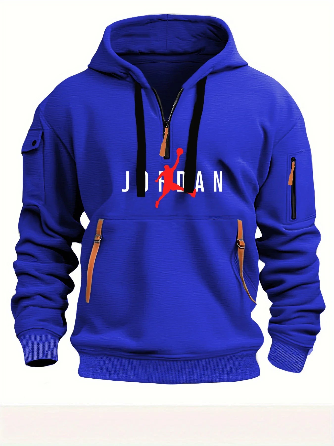 Men's hooded casual, loose-fit hooded fashionable sports hoodie shirt