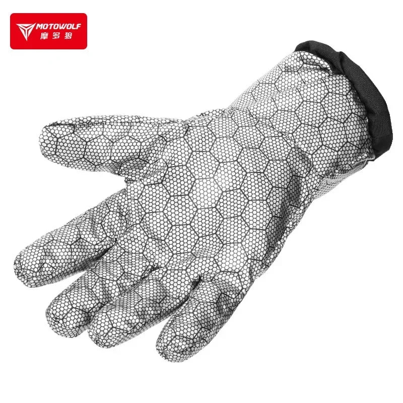 Autumn Winter Motorcycle Riding Gloves Waterproof Rainproof Cover Windproof Warm Motorbiker Racing Rider Accessories Men Women