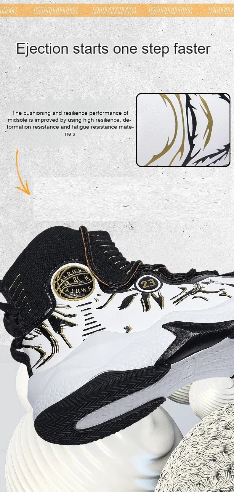 2025 Men’s Basketball Sneakers | Anti-Skid Cushioning Sports Shoes for Training & Casual Wear