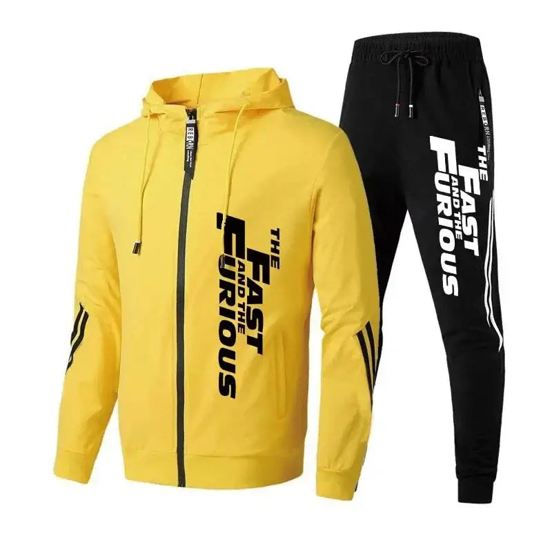 Men’s Racing Style Tracksuit Jacket and Sweatshirt Speed Car Graphic Casual Streetwear