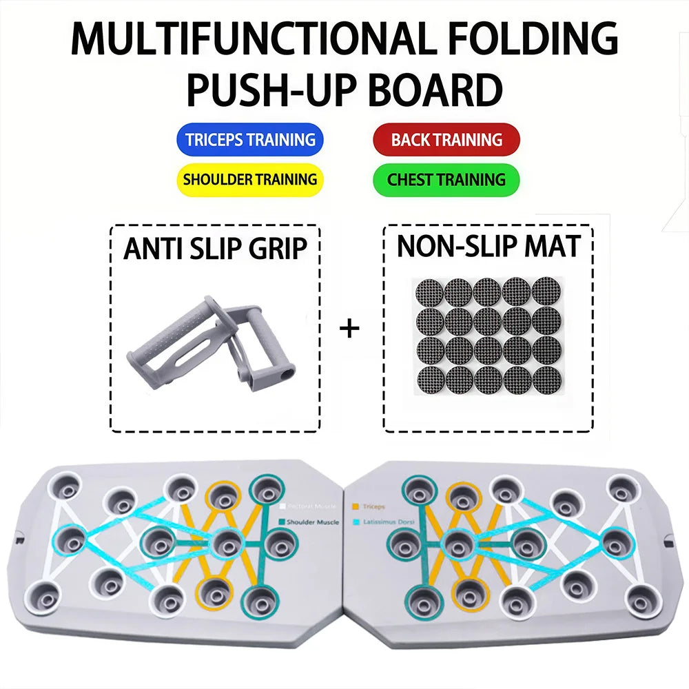 Portable Push Up Board Set Foldable Multifunction Fitness Equipment For Chest Abdomen Arms Back Training