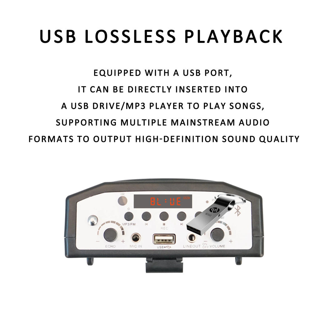 Speaker for Teachers Loudspeaker Microphone Portable Voice Amplifier Mini Wired Audio Natural Stereo Sound Speech