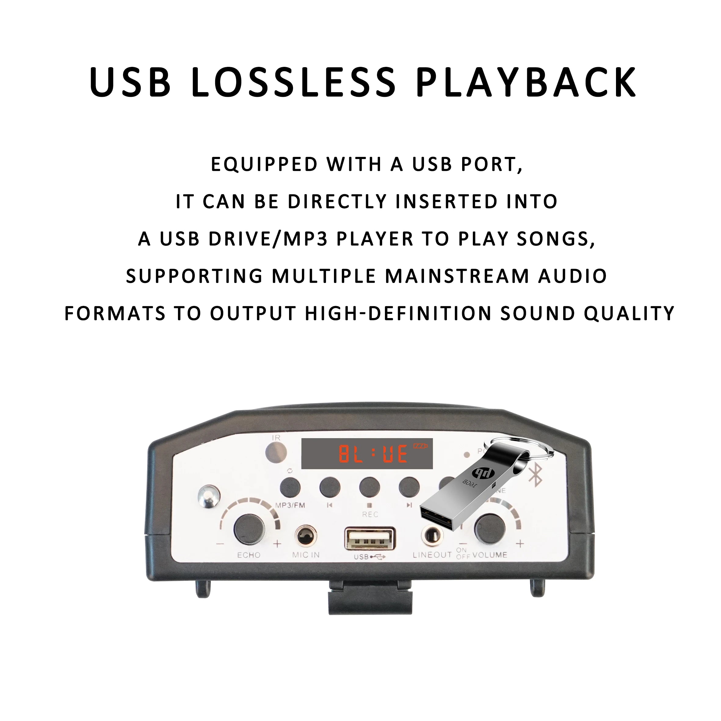 Speaker for Teachers Loudspeaker Microphone Portable Voice Amplifier Mini Wired Audio Natural Stereo Sound Speech