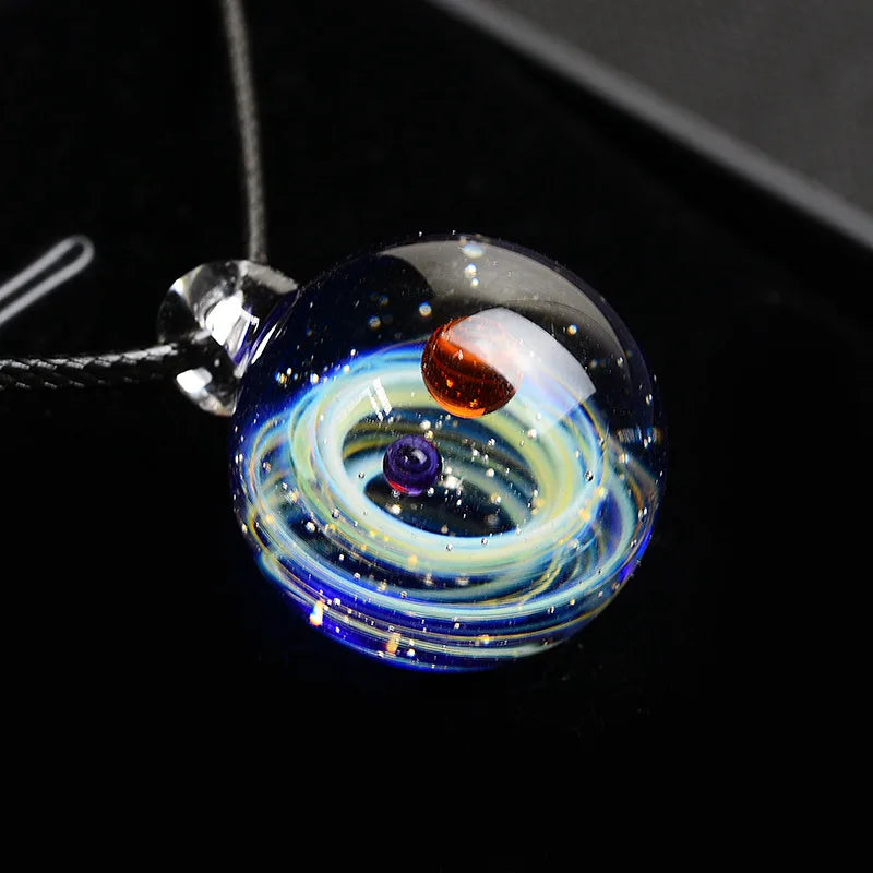 Universe Starry Skys Glass Ball Dreamy Pendants Celestial Body Men Women Personalized Fashion Necklaces Jewelry Christmas Gift - trendingshoping.com
